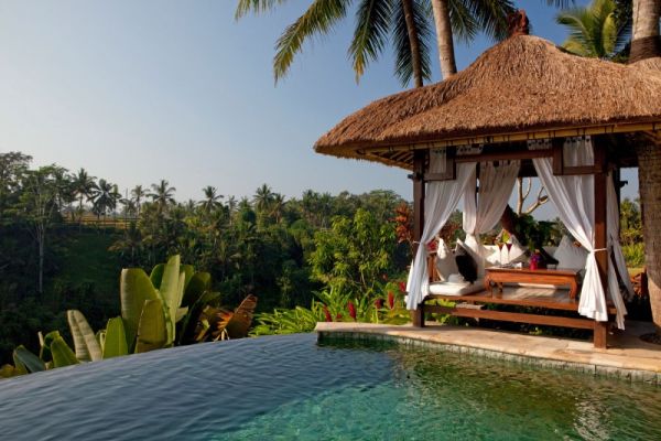 View of Green valleys and Monkey Forest from Viceroy Bali