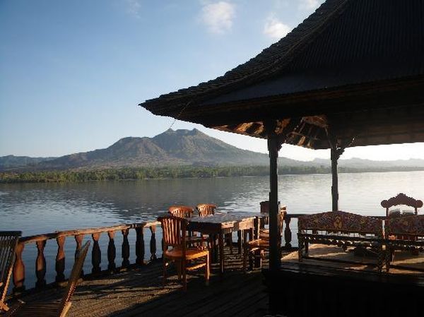 View of Mount Batur in the backdrop