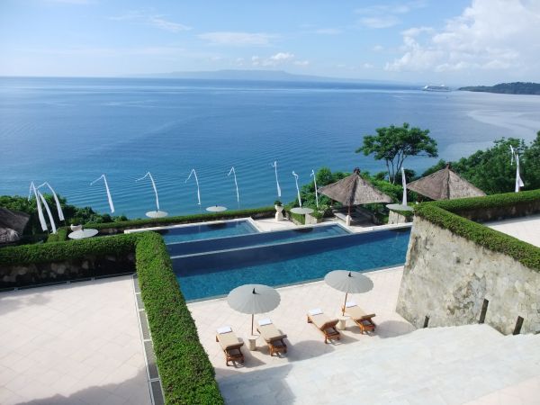 View of the Indian Ocean from Amankila Bali