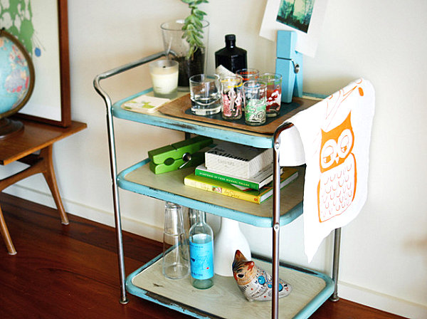 Vintage bar cart