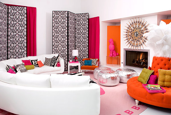 Vivid details in a space designed by Jonathan Adler