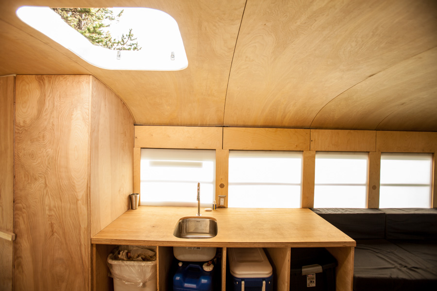 Wooden Interiors of the Restored Bus Home by Hank Butitta