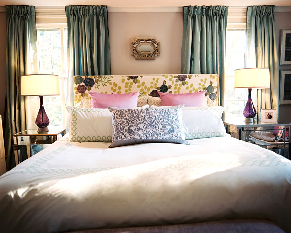 Ample pillows in a decadent bedroom