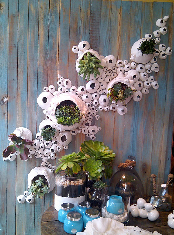 Anthropologie store display featuring plants