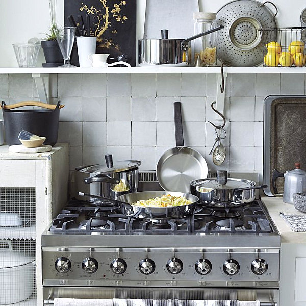 Artful vignette in an eclectic kitchen