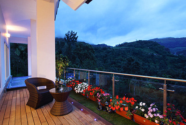 Balcony garden with a stunning view