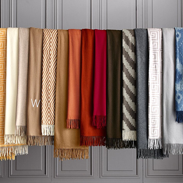 Cashmere throw from Williams-Sonoma