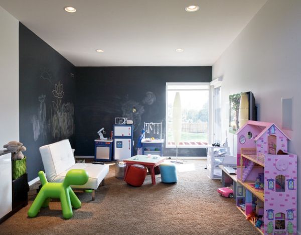 Chalkboard wall surfaces allows your kids to express their creativity!