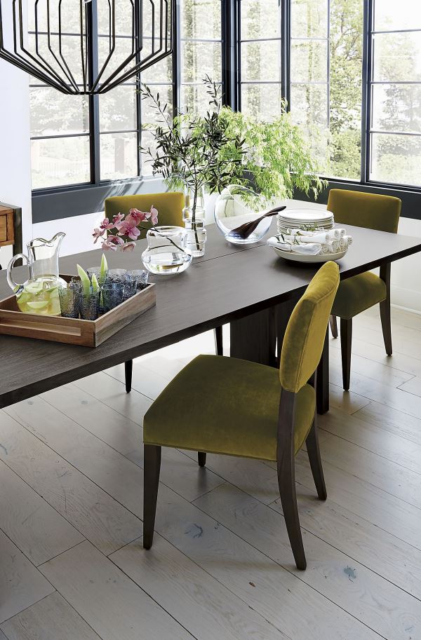 Chartreuse side chair