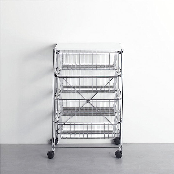 Chrome cart with four drawers