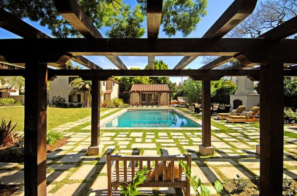 Classy Mediterranean estate witha  beautiful pergola