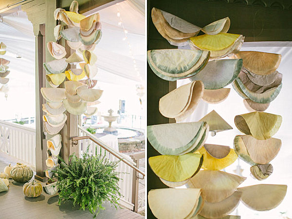 Coffee filter hanging sculptures