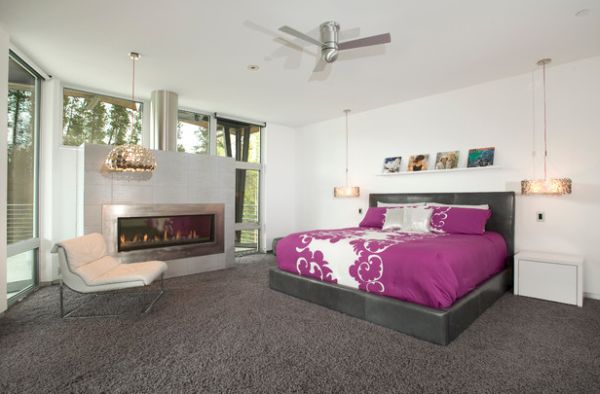 Comfortable reading nook in the bedroom