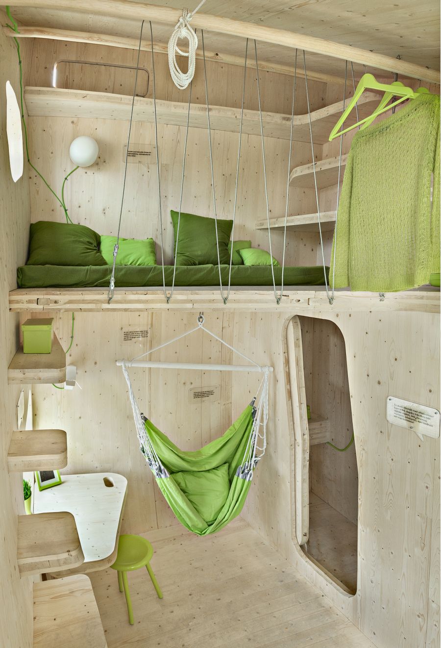 Comfortable sleeping quarters and a hammock