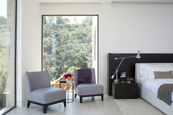 Comfy seating in a modern bedroom