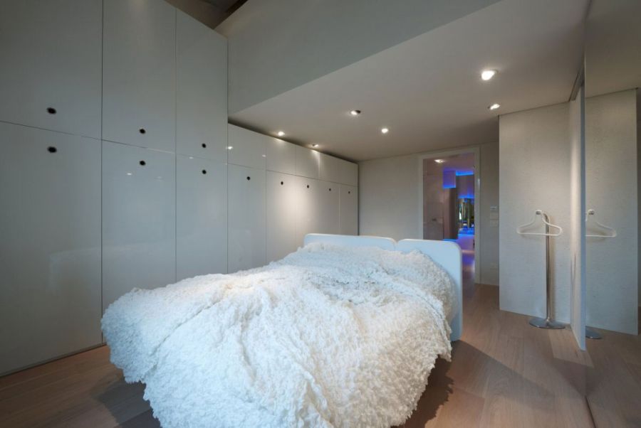 Contemporary bedroom in Italian home