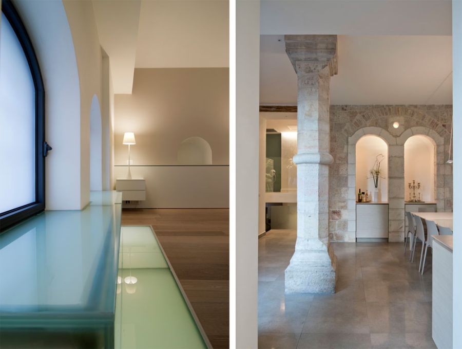 Contemporary design and traditional stone walls