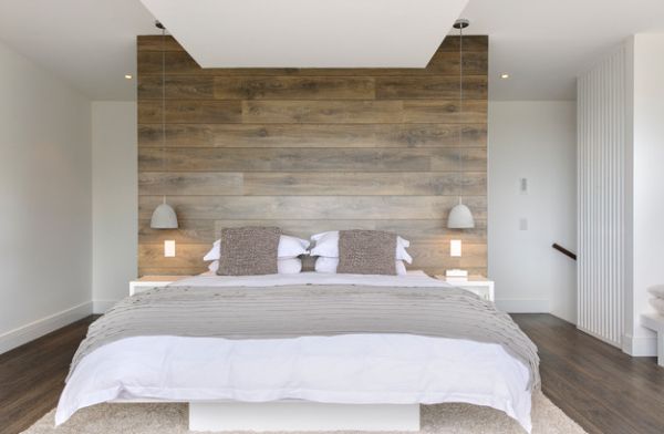 Cool bedroom in gray and white