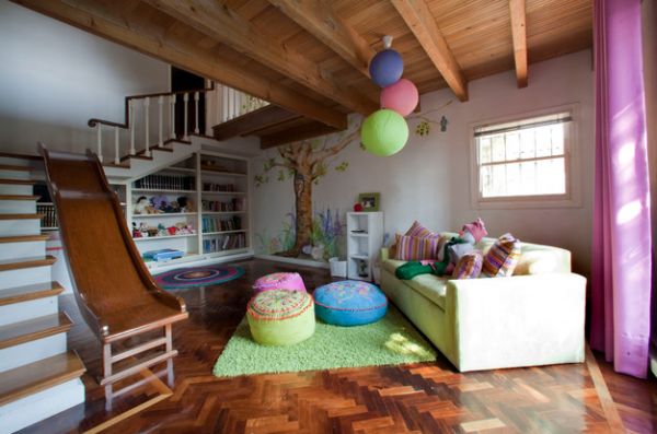 Create a stylish entrance for the snazzy playroom