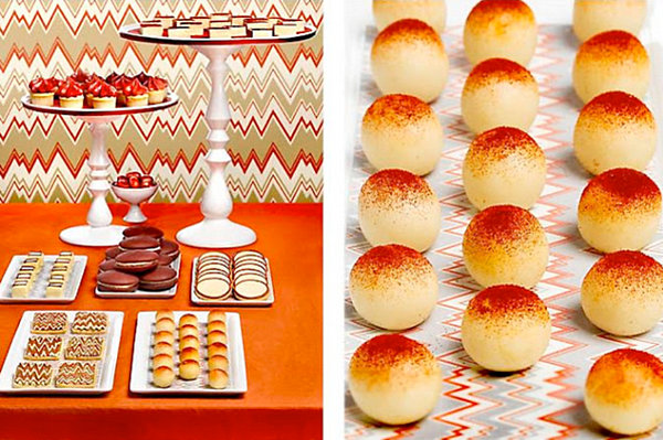 Crisp Missoni-style table