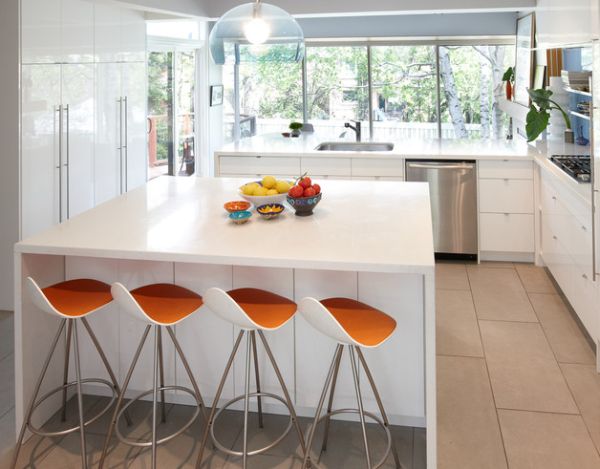 FLY Suspension Lamp by Kartell above the Kitchen Island