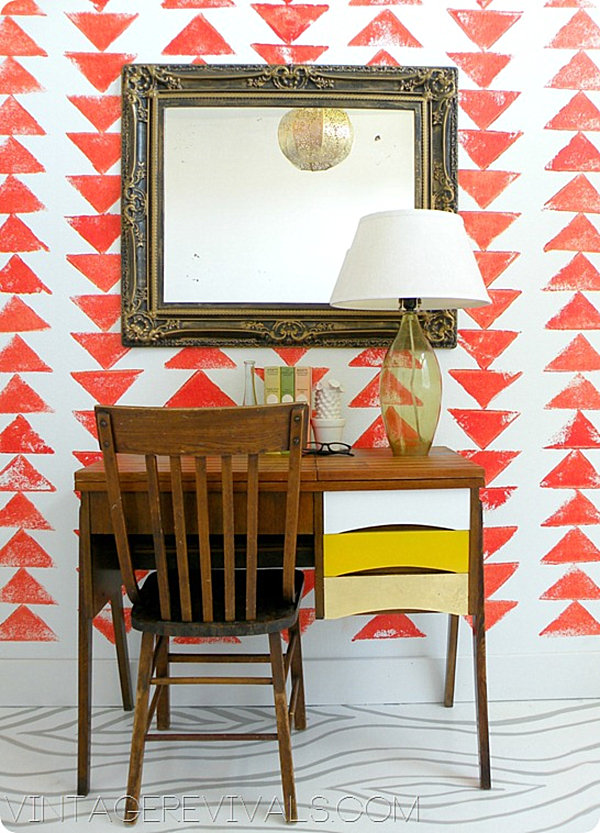 Faux butcher block DIY desk