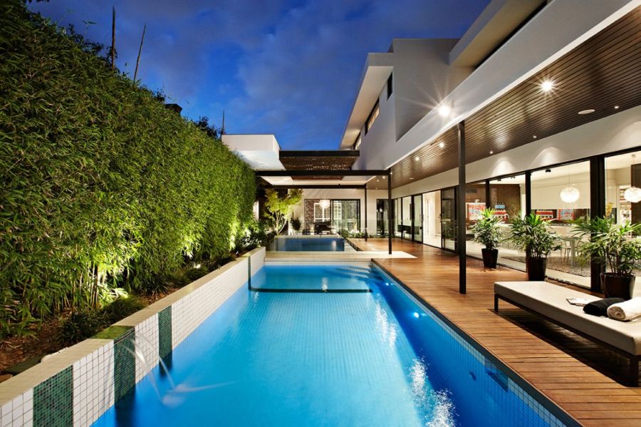 Stylish Melbourne Home Dazzles With A Lavish Pool Space