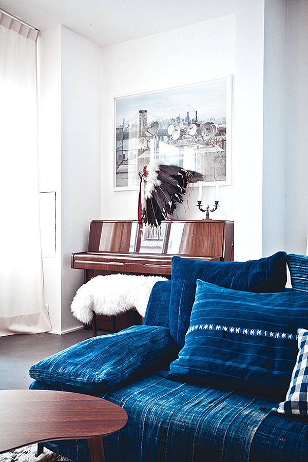 Living room with traditional and modern elements