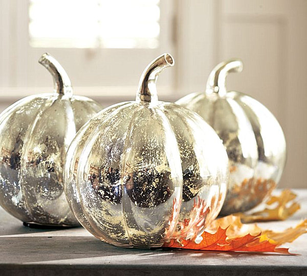 Mercury glass pumpkins