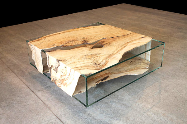 Modern table with reclaimed wood