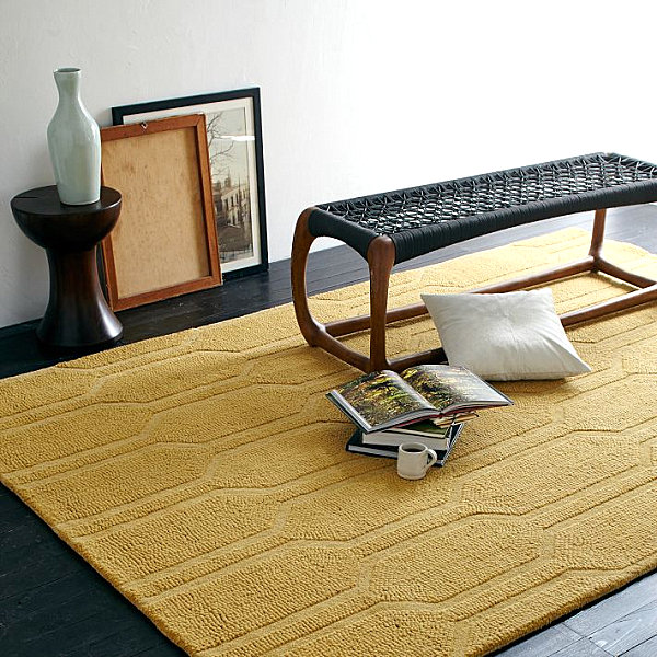 Mustard yellow rug