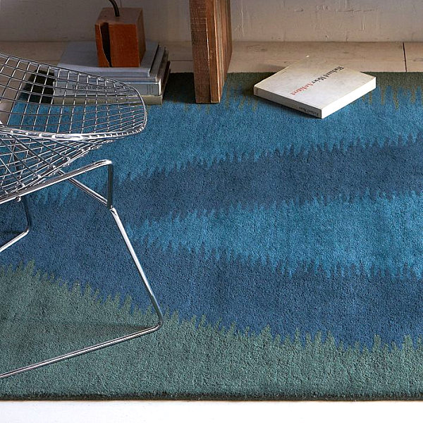 Rich-toned wool rug