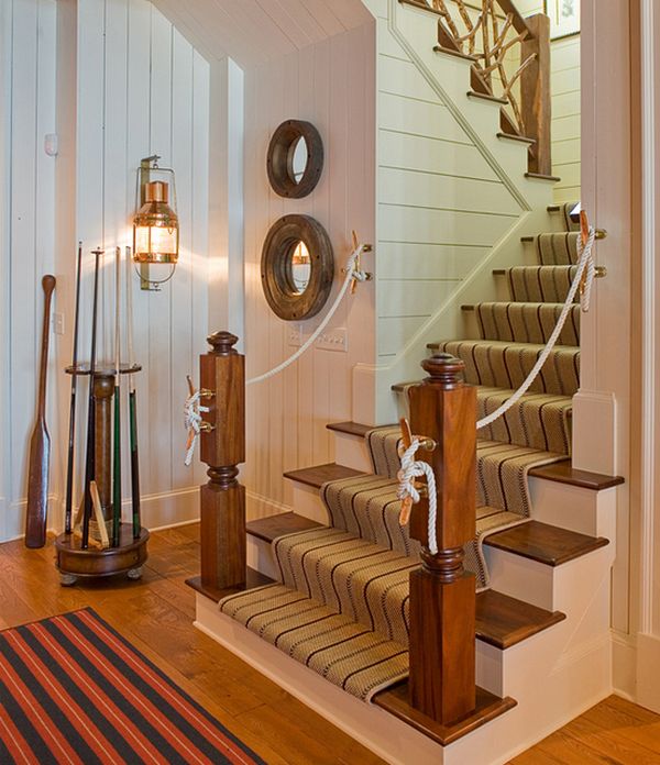 Rope, mirrors and oars - All play a pivotal role in bringing the nautical appeal