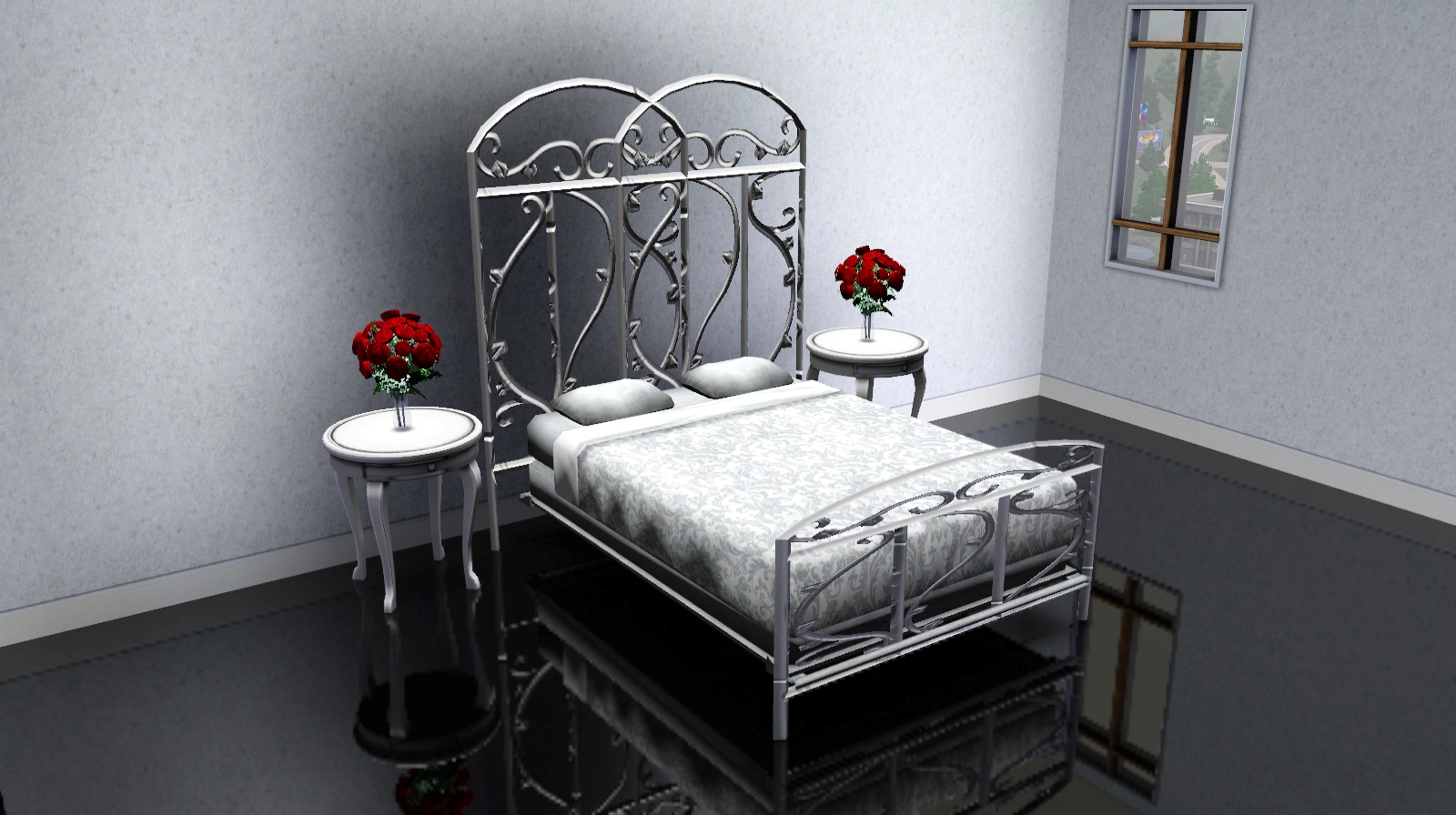 Sims 3 CC Gallery Wrought Iron Bed in White