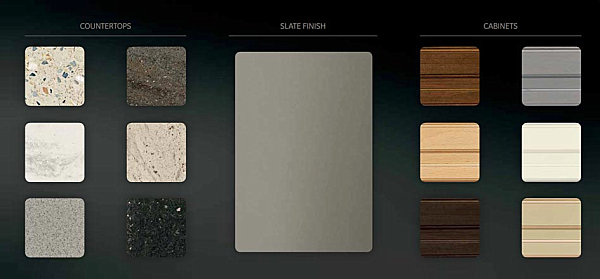 Slate pairs well with a variety of materials and colors