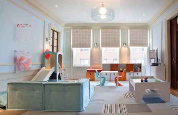 Sleek, contemporary take on the kids' playroom