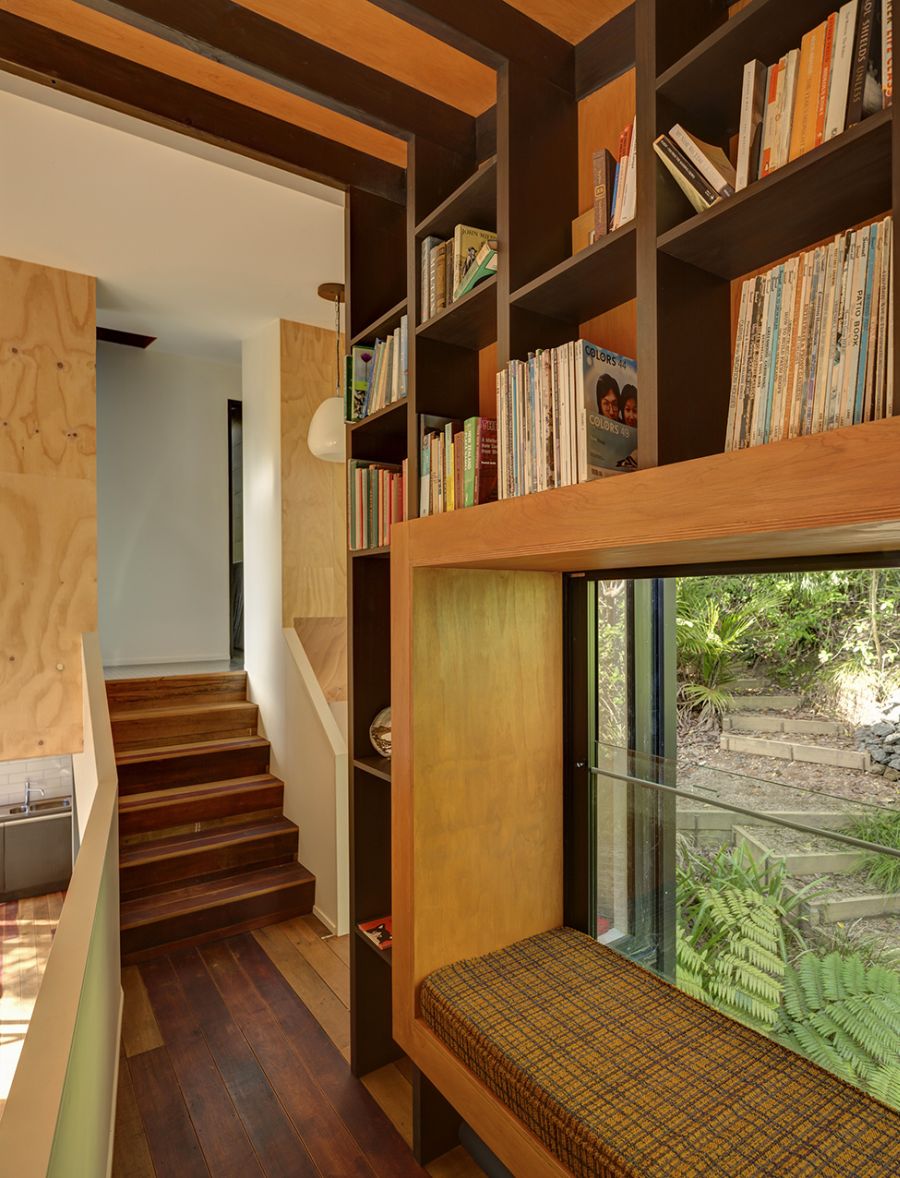 Sleek daybed next to the window