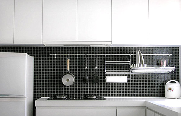 Sleek display of kitchen equipment