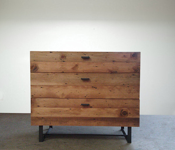 Sleek reclaimed dresser