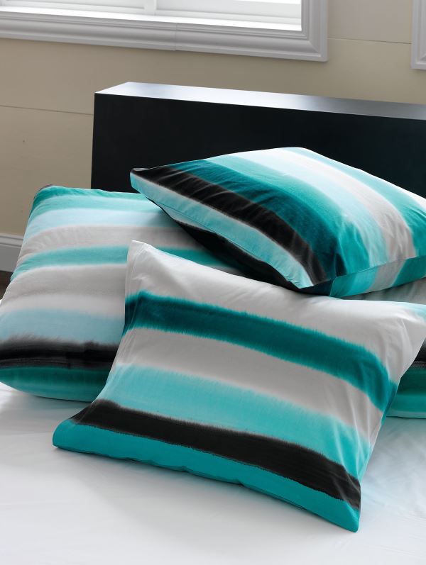 Striped bed linens