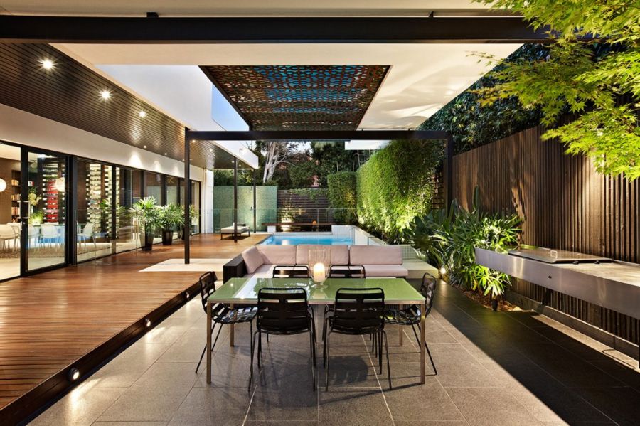 Stylish Melbourne Home Dazzles With A Lavish Pool Space