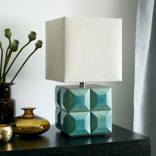 Tiled faceted lamp by Lubna Chowdhary