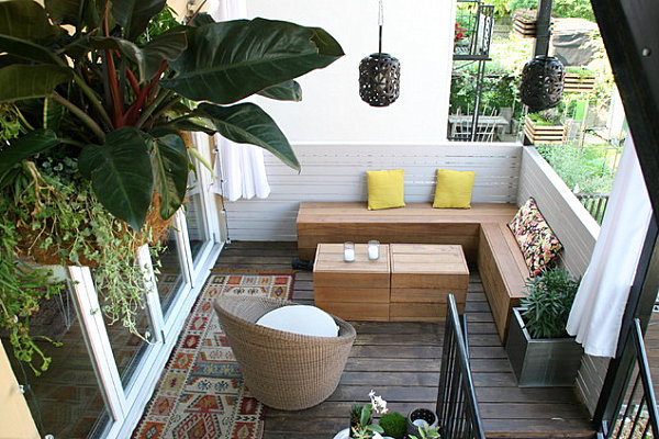 Tropical terrace garden