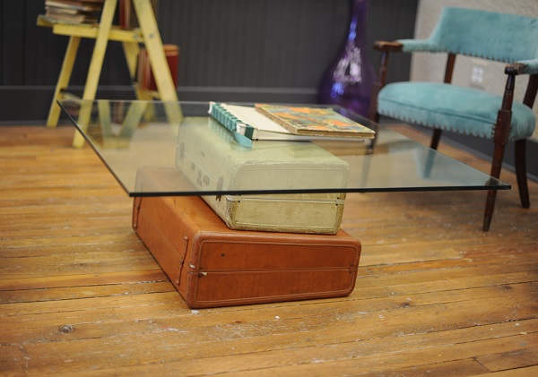 Vintage suitcase coffee table