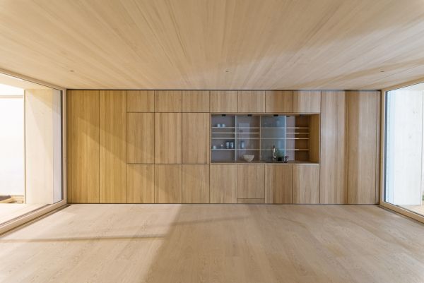 Wooden interiors of the green home
