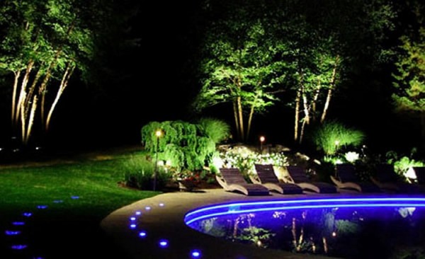 unique garden and pool lighting