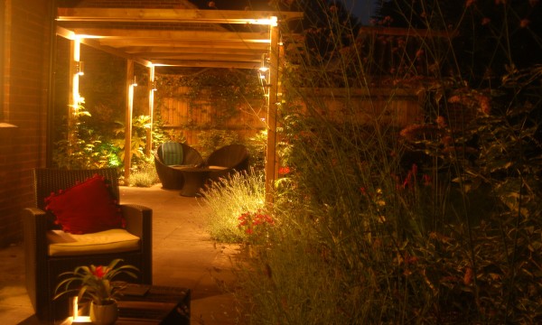 Angela Garden in Ascot uses peripheral lighting from seating area