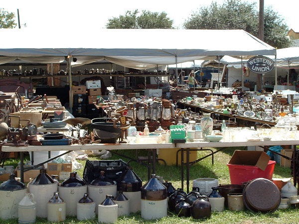 A booth in Round Top, Texas
