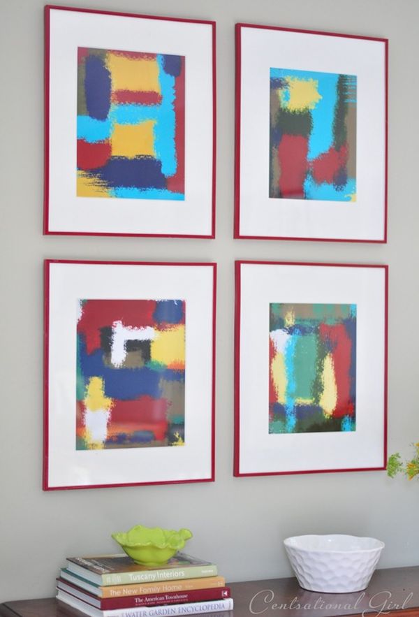 Abstract wall art frames