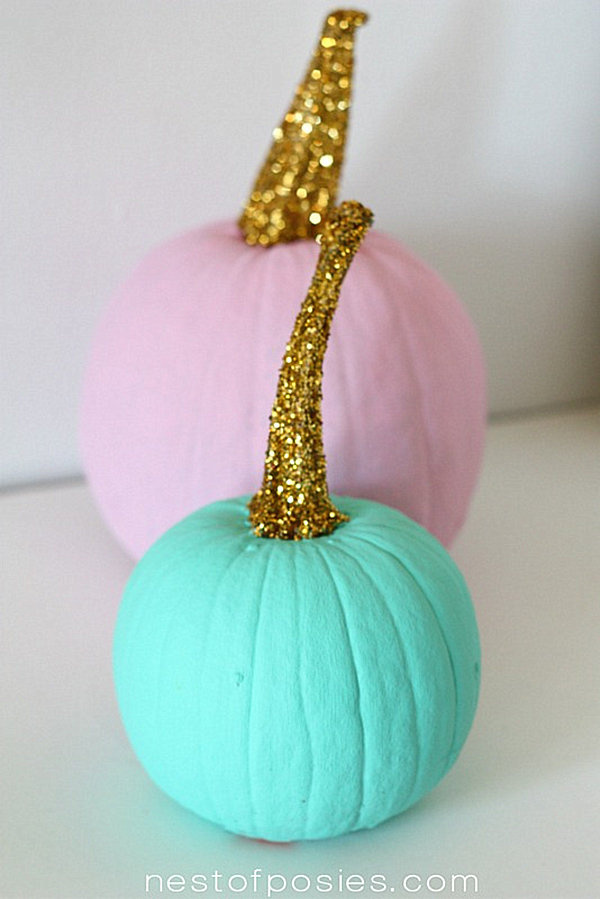 Acrylic paint pumpkins